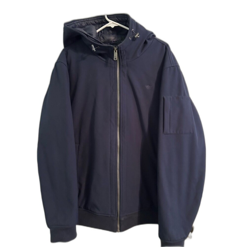 Dockers Men's Navy Hooded Zip Jacket - Size XXL